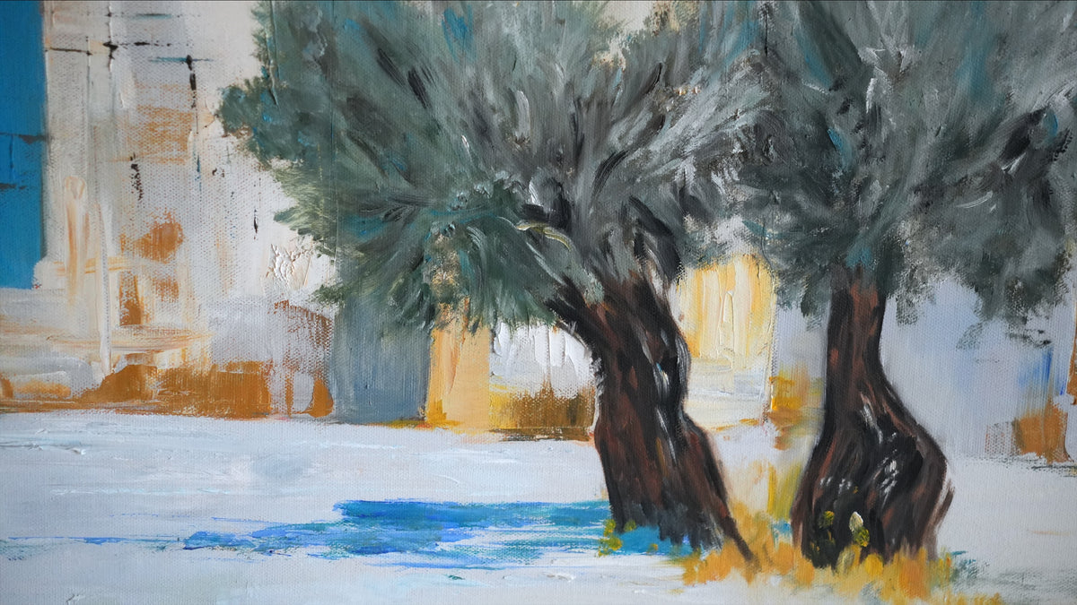 Close-up of the brushwork in KASHAN by Mahsa Gee