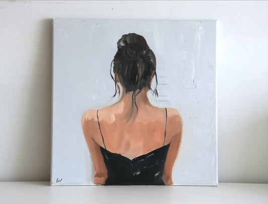SHE I by Mahsa Gee, standing on a shelf against a white wall