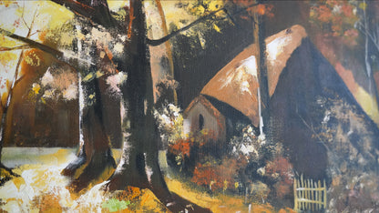Close-up of the brushwork in AUTUMN PASSAGE by Mahsa Gee