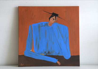 HIM by Mahsa Gee, standing on a shelf against a white wall