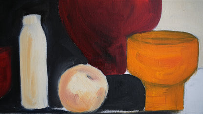 Close-up of the brushwork in INTERRUPTED by Mahsa Gee