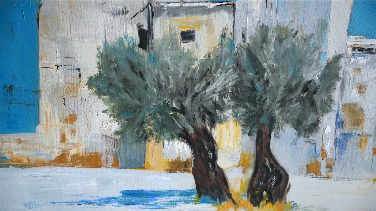 Close-up of the brushwork in KASHAN by Mahsa Gee
