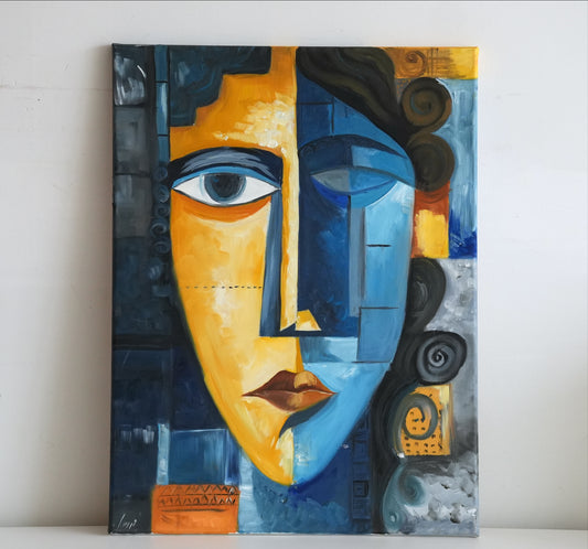 MUSE MOSAIC by Mahsa Gee, standing on a shelf against a white wall