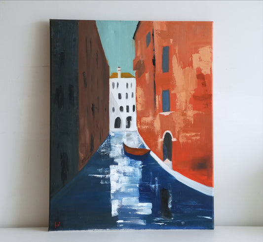 SILENT IN WATER by Mahsa Gee, standing on a shelf against a white wall
