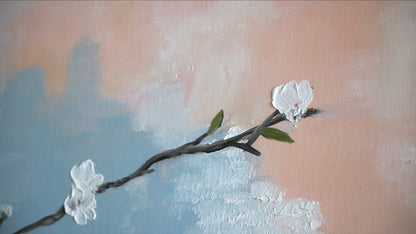 Close-up of the brushwork in SPRING WHISPER by Mahsa Gee