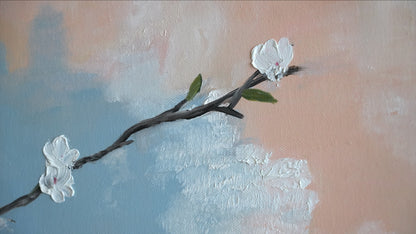 Close-up of the brushwork in SPRING WHISPER by Mahsa Gee